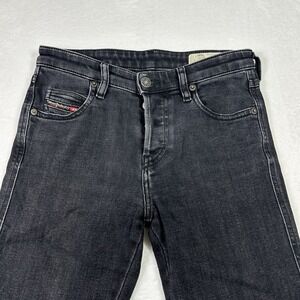 Diesel Industry Jeans Womens 24x27 Black Babhila Slim Skinny Regular Button Fly